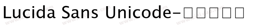 Lucida Sans Unicode字体转换